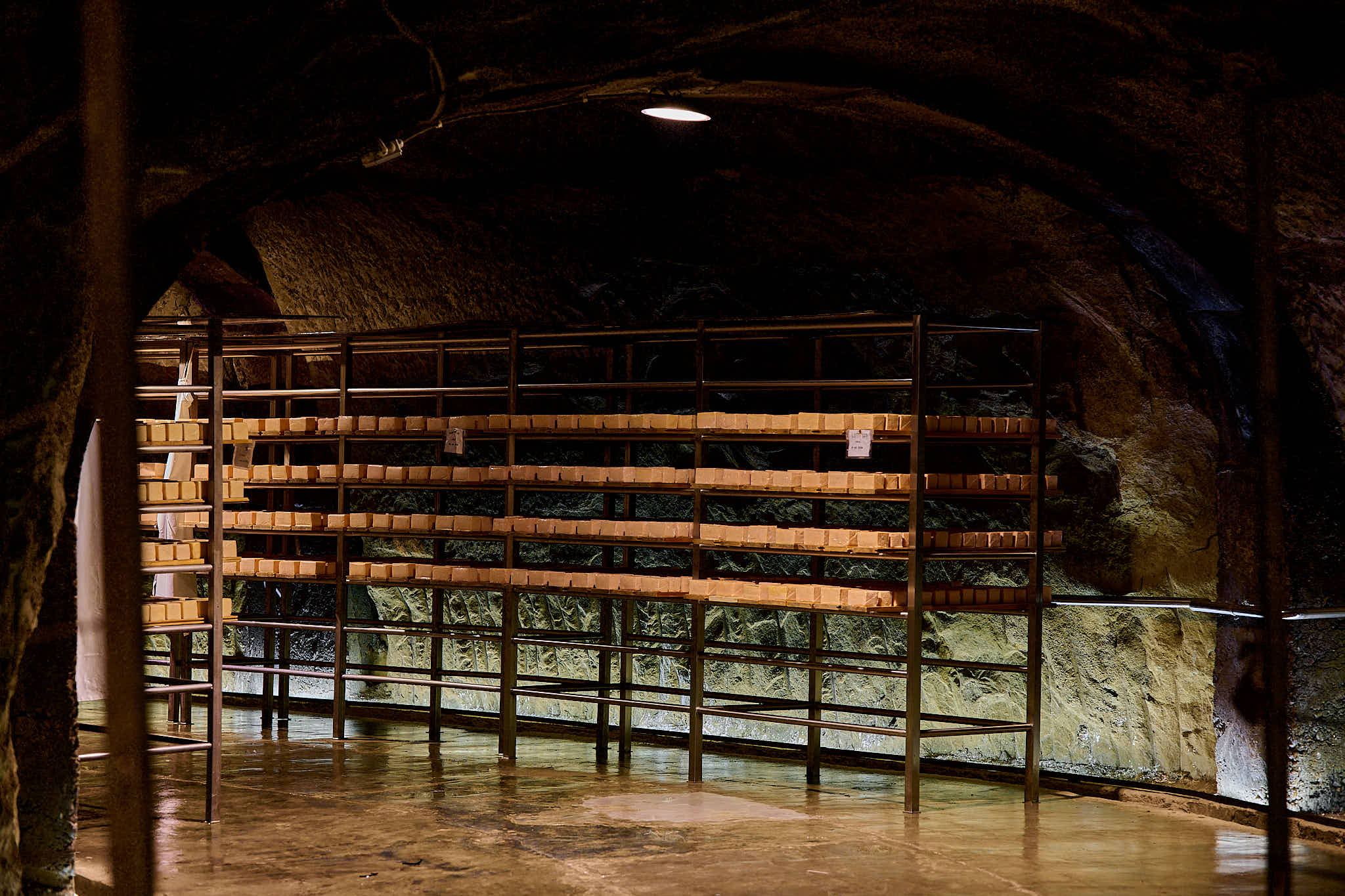 Țaga cheese ripening in Țaga natural cave
